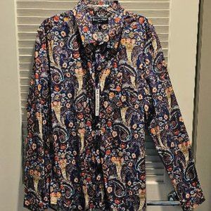 PAISLEY & GRAY Samuel Blue Paisley Shirt - Slim Fit XXL - NWT